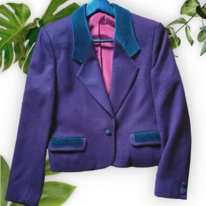 Vintage Alfred Sung Wool Corduroy Velvet Blazer, Small